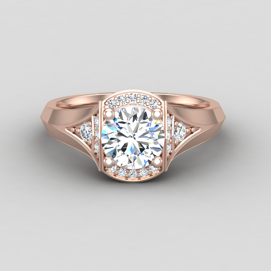 Aitana Halo Engagement Ring